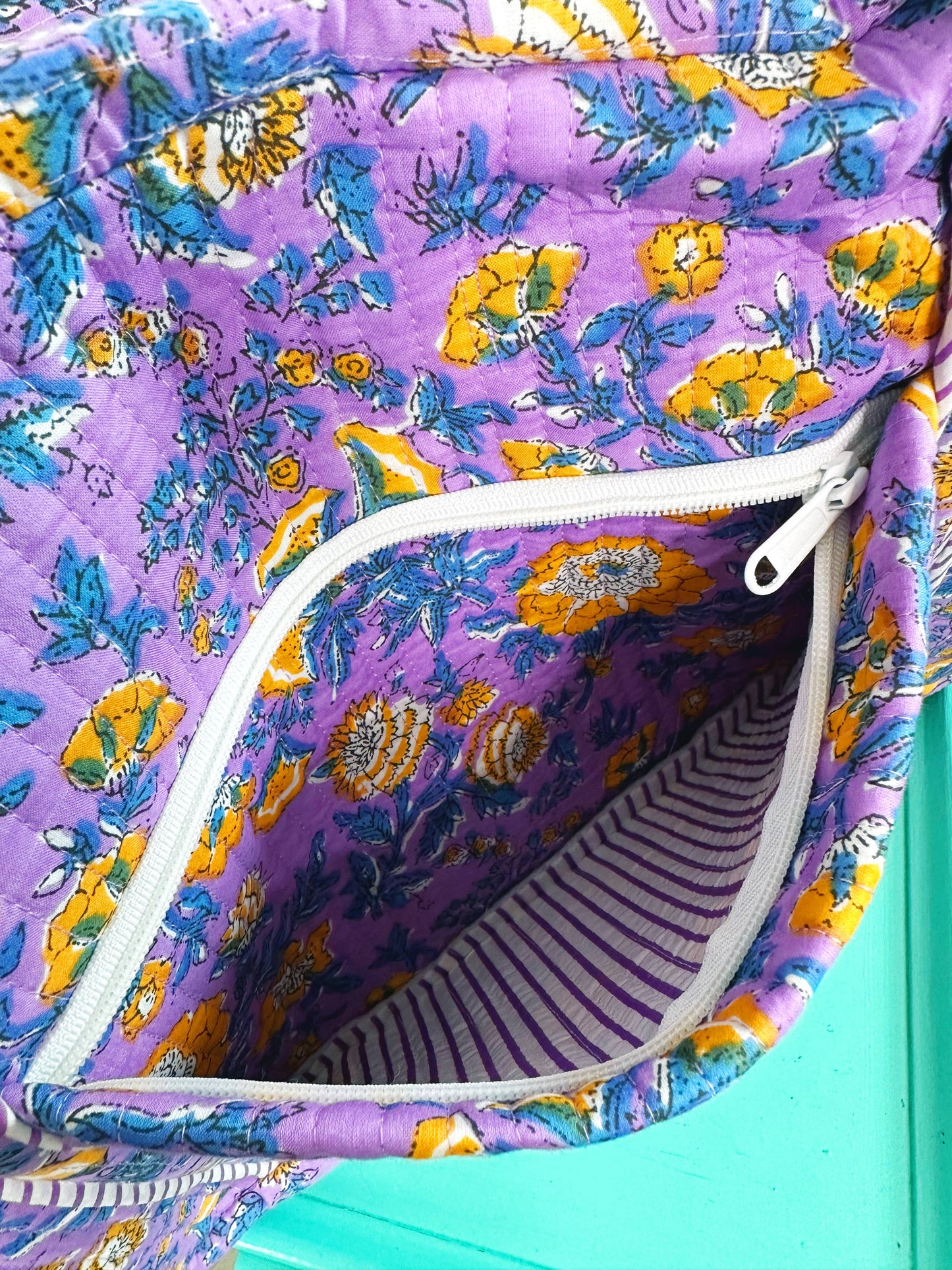 Quilted Duffle Bags | Block Print | Weekender Bag | Floral