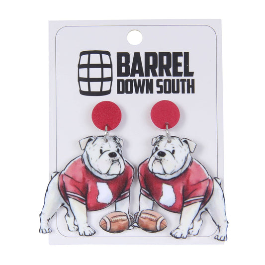 Bulldog Acrylic Earrings