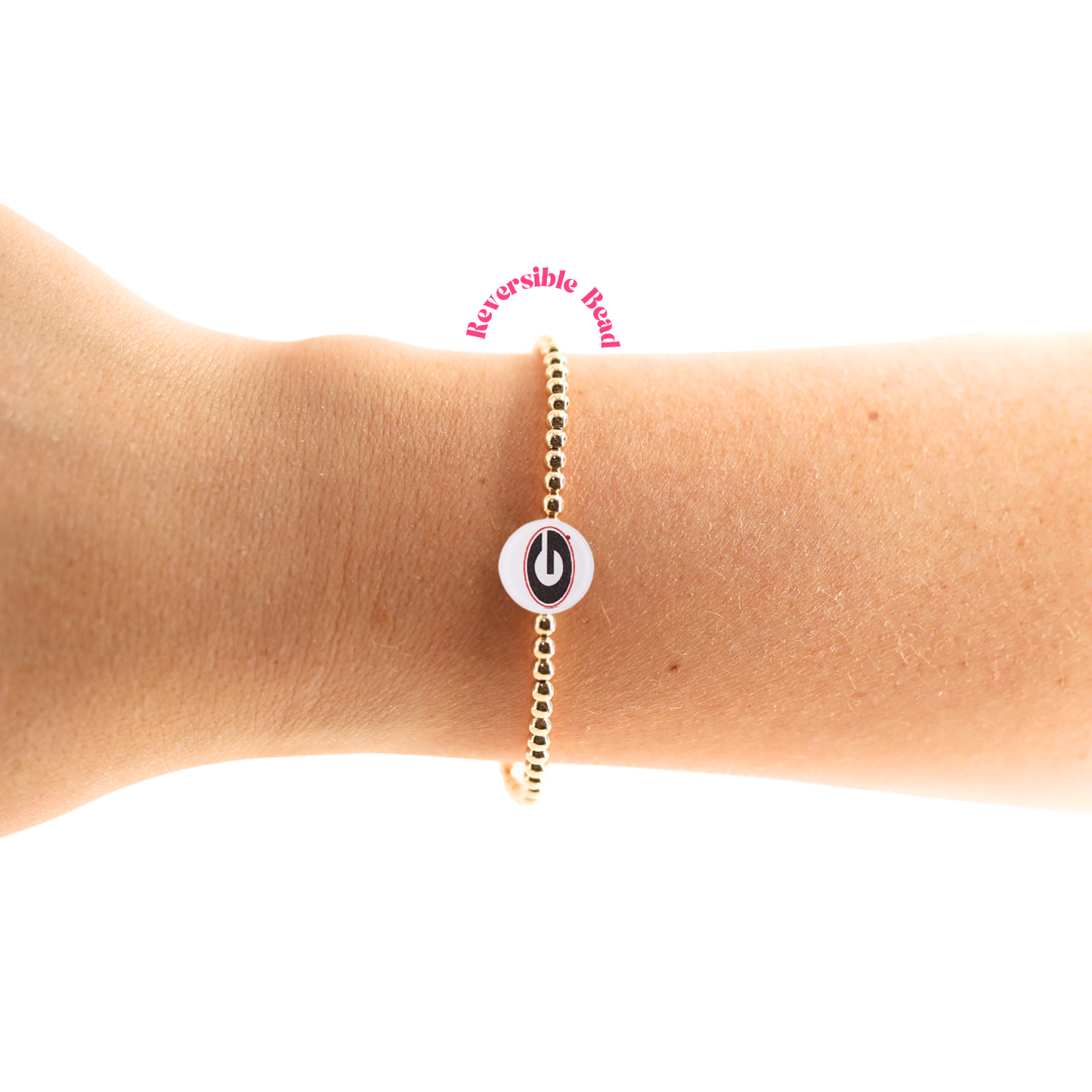 Georgia/Bulldogs Logo + Sprinkle Bracelet Stack: Standard 6.75 inch