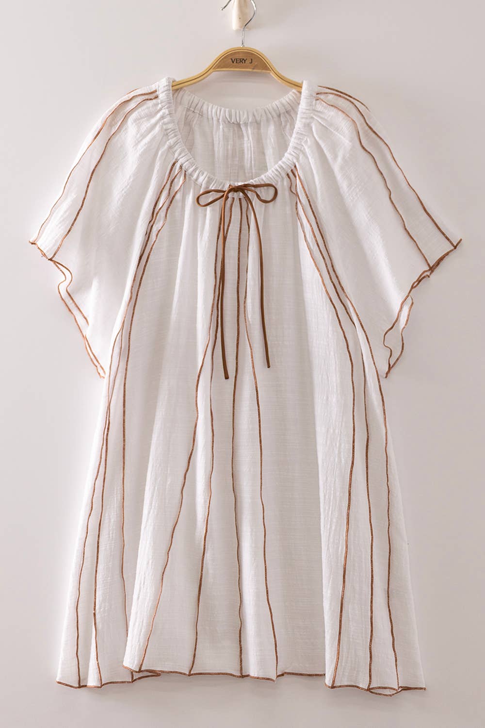 Seam Detail Woven Mini Dress
