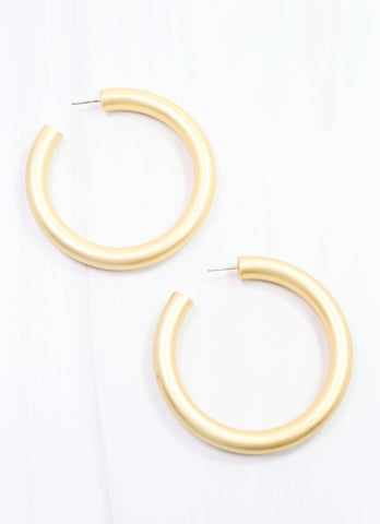Chantell Hoop Earring Matte Gold