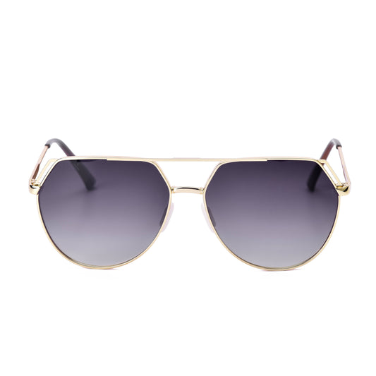 Ritz - Unisex Polarized Large Hair Friendly Aviator: Black Ombré