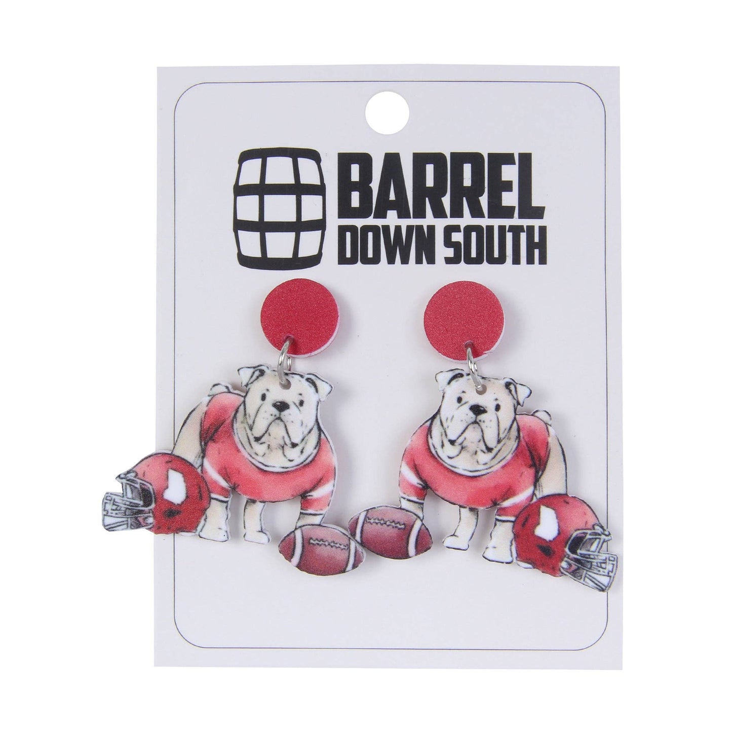 Bulldog Front Acrylic Earrings