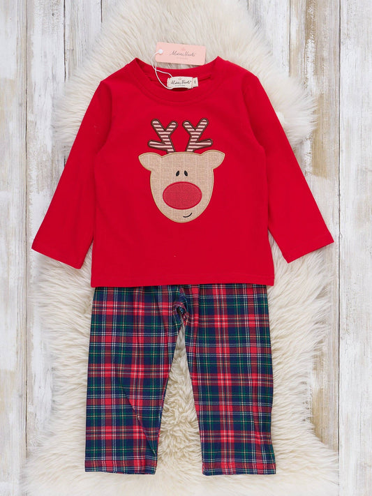 Big Red Nose Rudolph Embroidered Outfit