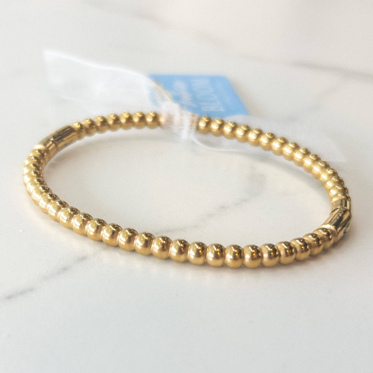Merritt Gold Beaded Bangle