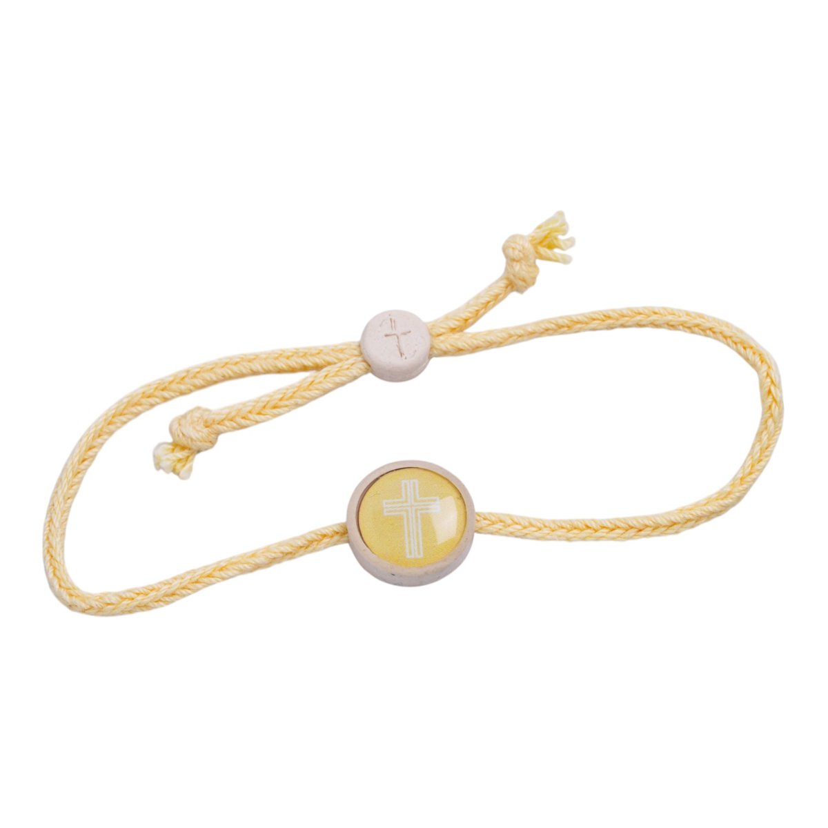 Tap To Pray® Survivor Series Braided Bracelet: Mocha + Cross