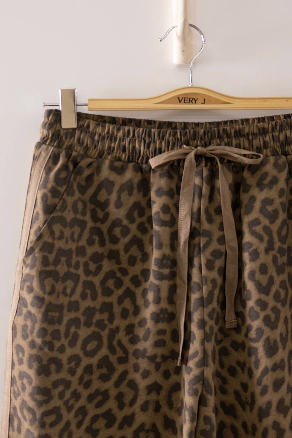 Leopard Printed Cotton Twill Pants