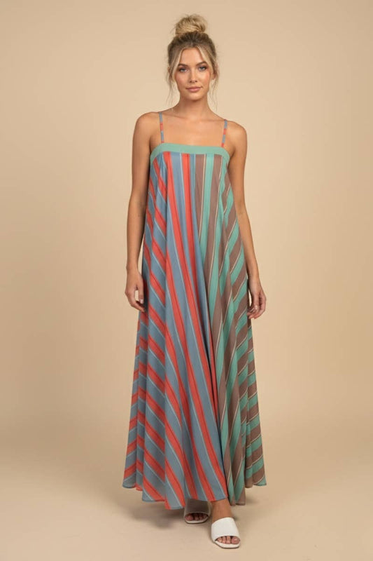 Serafina Striped Maxi: MINT SAGE