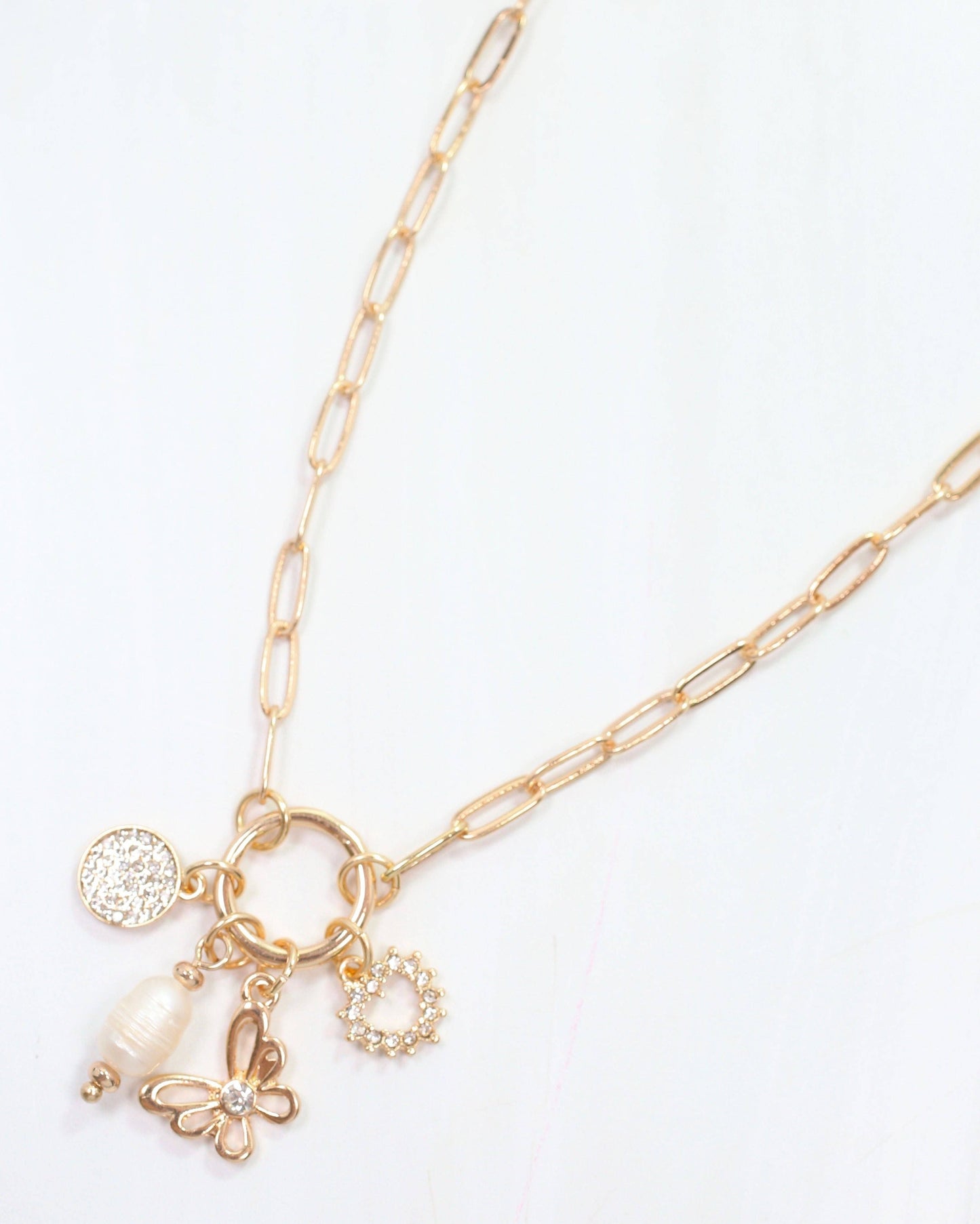 Fordham Charm Necklace Gold