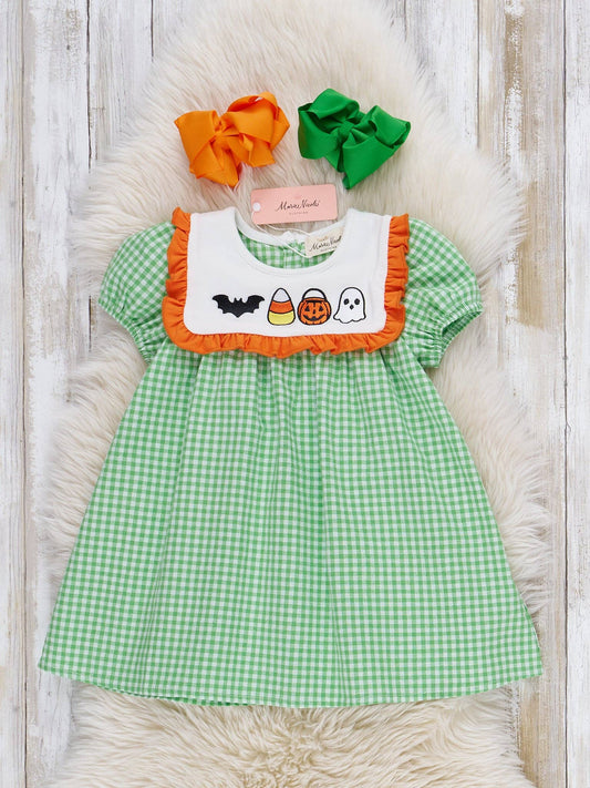 Halloween Nighttime Fun Embroidered Dress