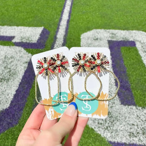 Gameday Sequin Sunburst Hoops