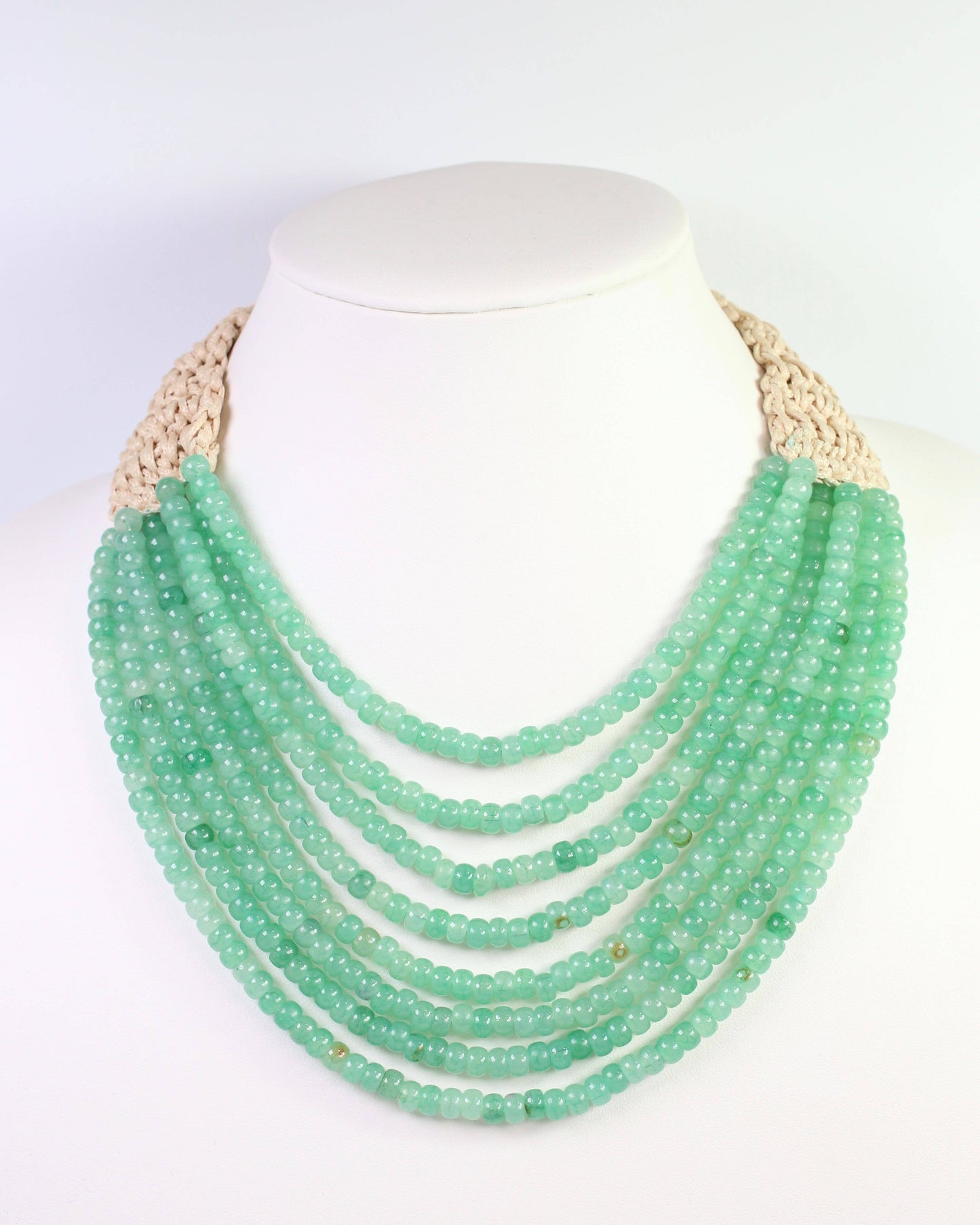 Ironwood Multi Layered Beaded Necklace Green