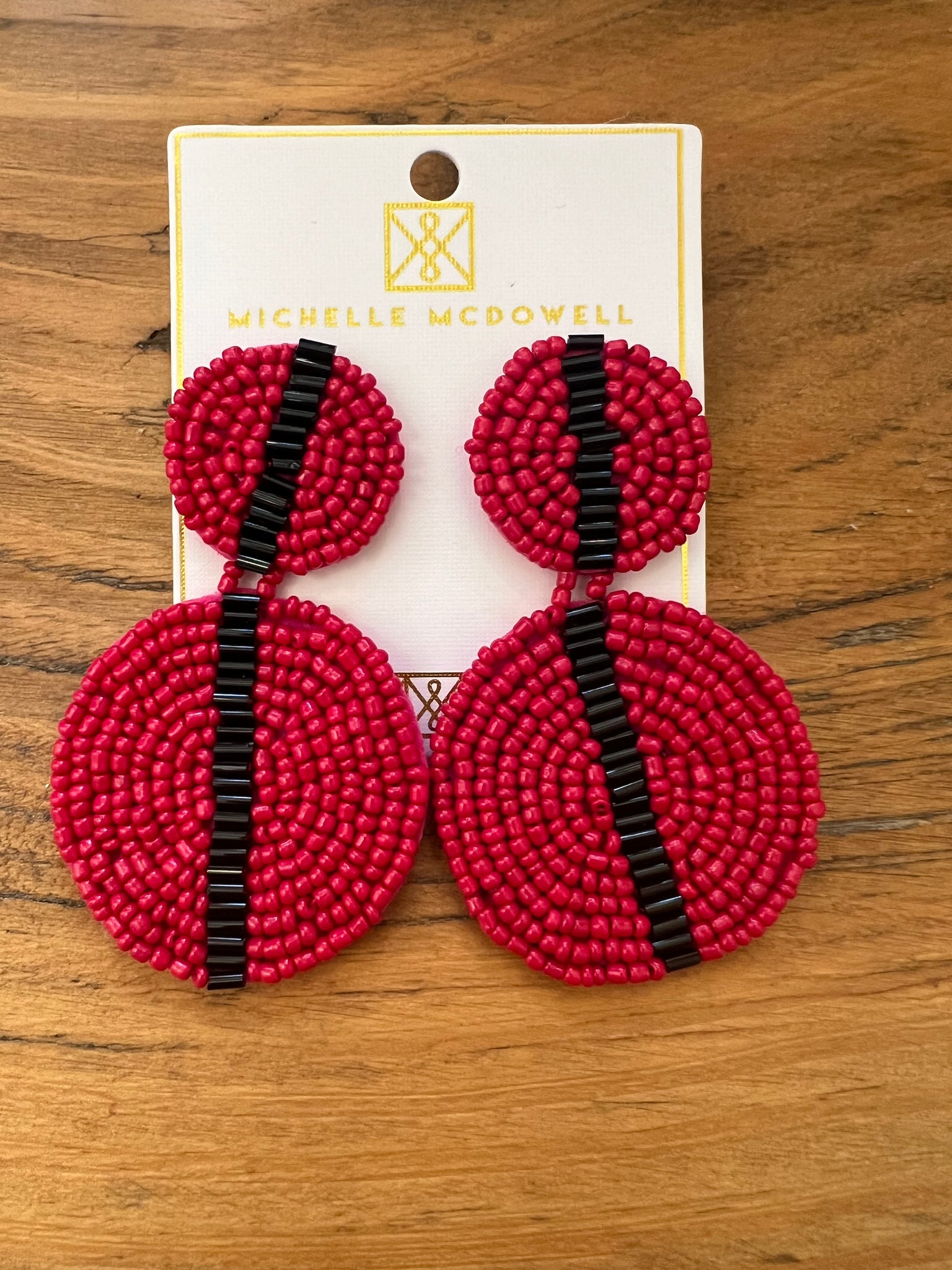 Colleen- Red & Black earrings