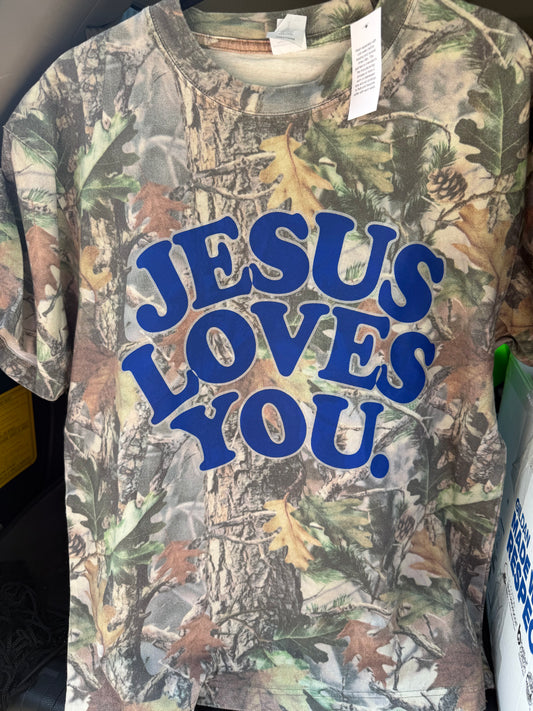 Jesus Loves You Camo Tee