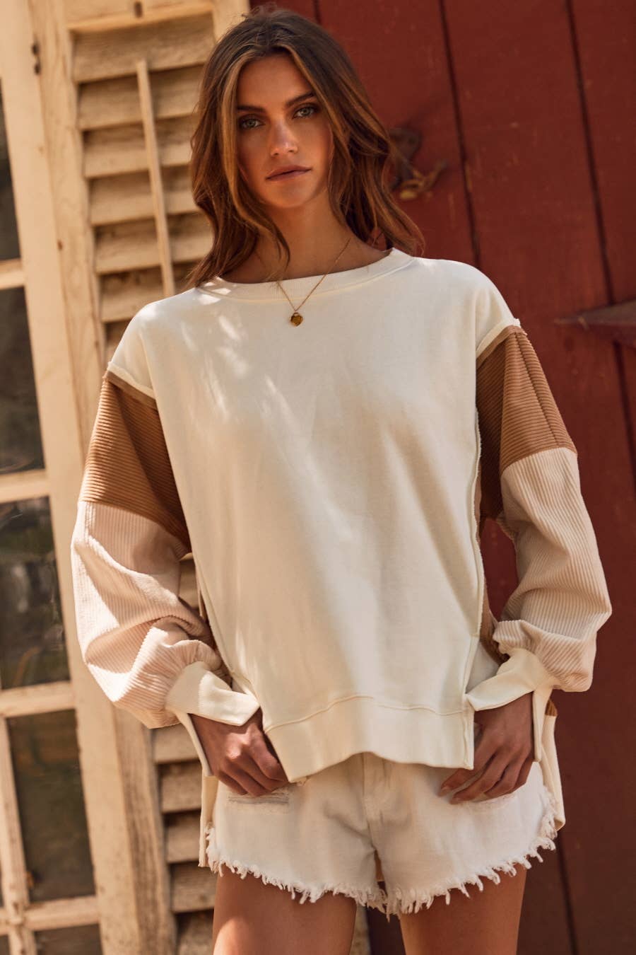 Color Block Oversized Pullover