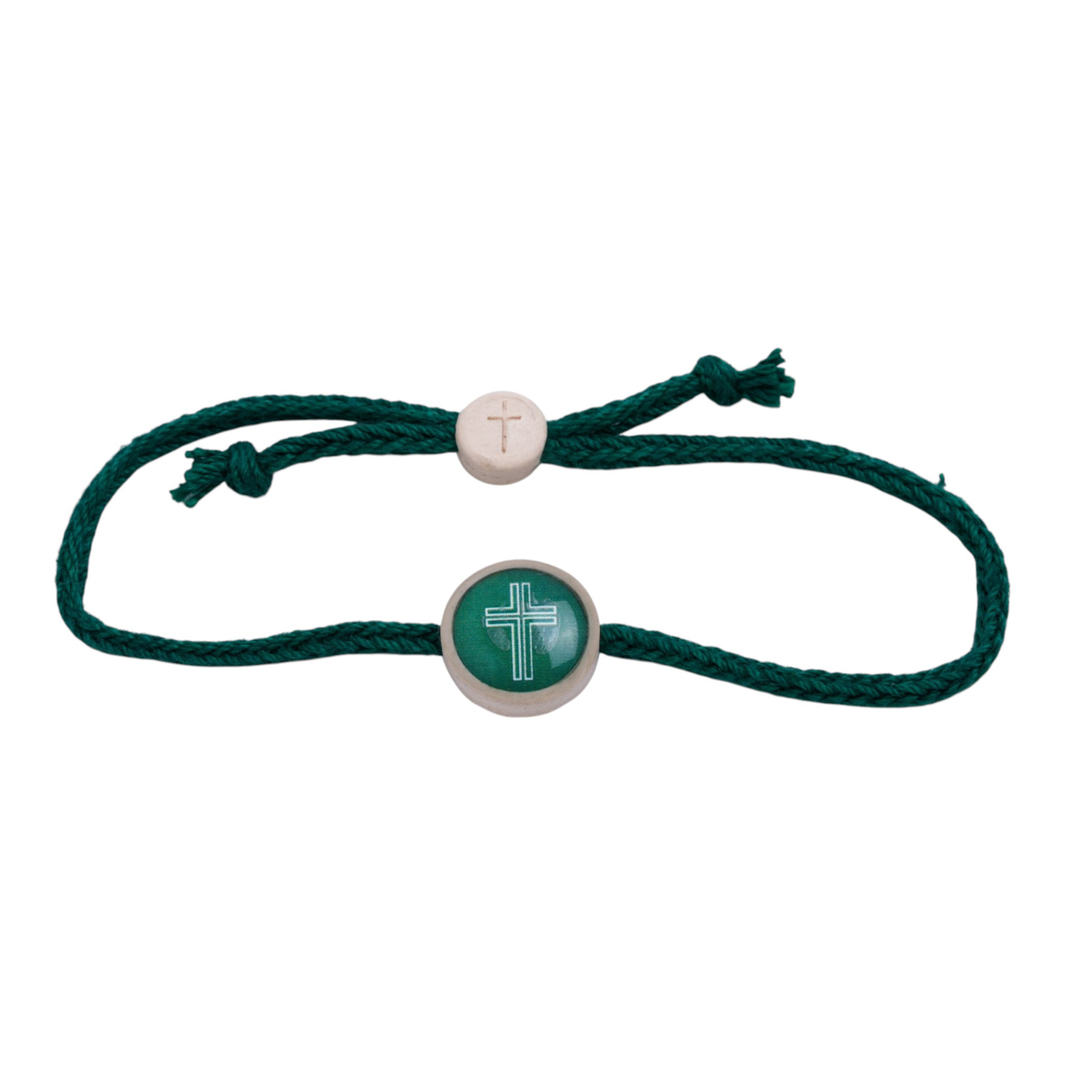 Tap To Pray® Survivor Series Braided Bracelet: Onyx + Cross