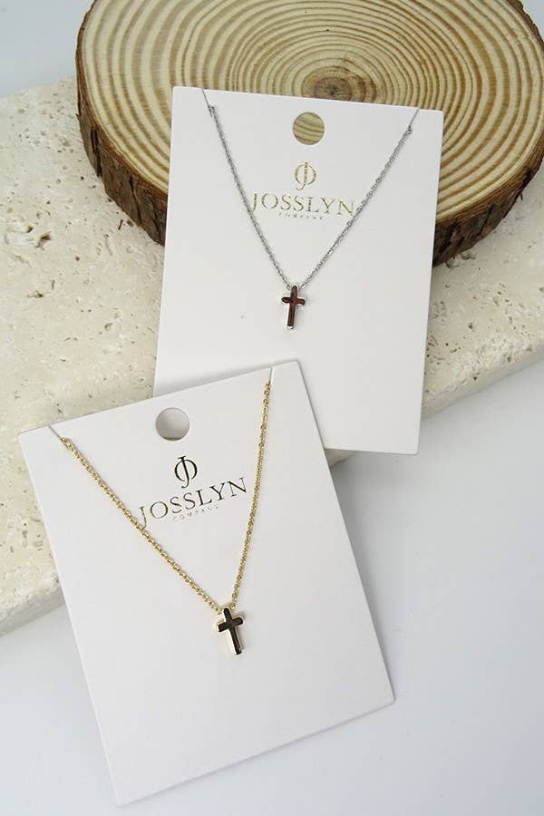 CLASSIC MINI CROSS NECKLACE |CROSS: GOLD