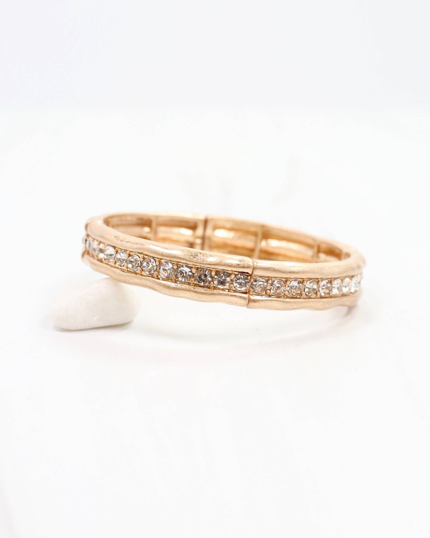 Katarina Stretch Bracelet Worn Gold