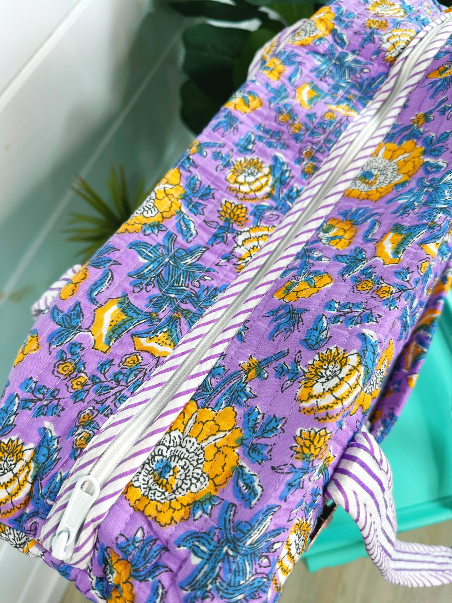 Quilted Duffle Bags | Block Print | Weekender Bag | Floral