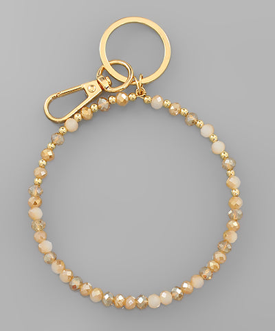 Circle Bead Key Ring Bracelet
