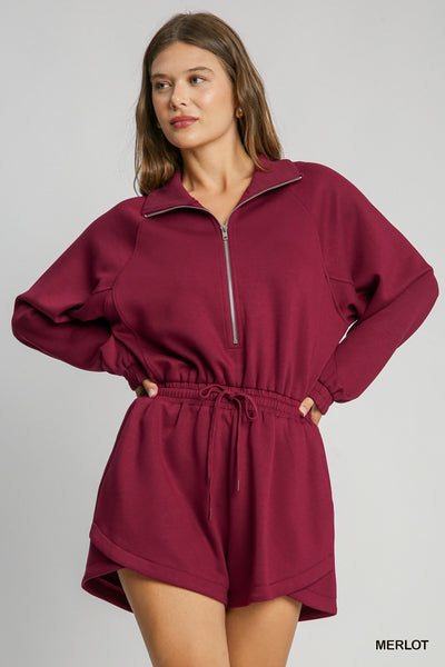 Long Sleeve Knit Romper