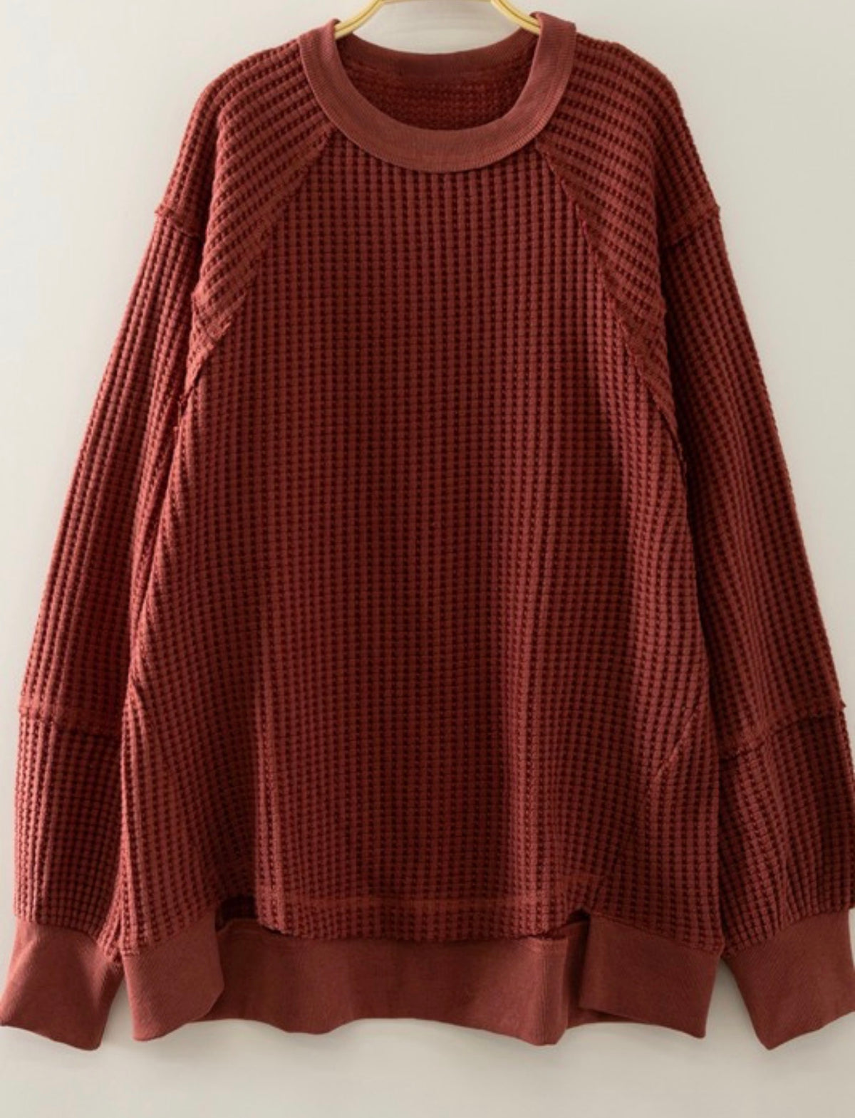 Waffle Knit Pullover