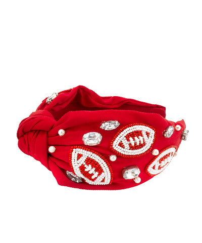 Football Beaded Headband