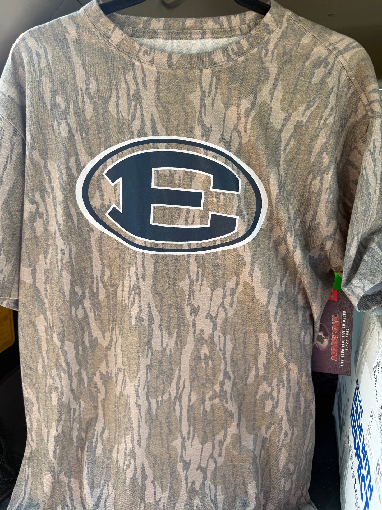 Elberton “E” Mossy Oak Tee