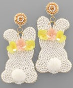 Easter Bunny & Flower Earrings