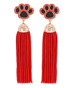 Paw Print Tassel Earrings