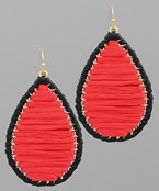Raffia Teardrop Earrings