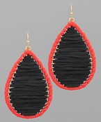 Raffia Teardrop Earrings