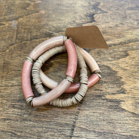 Nude Chunky Bracelet Set (3)