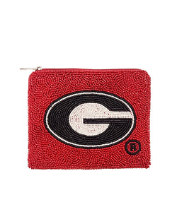UGA Licensed Beaded Pouch