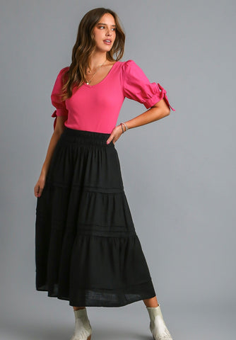 Tucker Tiered Maxi Skirt