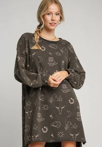 Western French Terry Dress