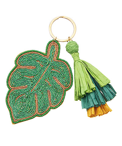 Raffia Keychains Key Chains – Peach Petunia