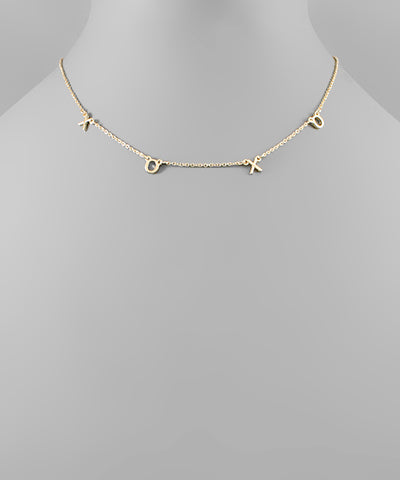 XOXO Stationed Necklace