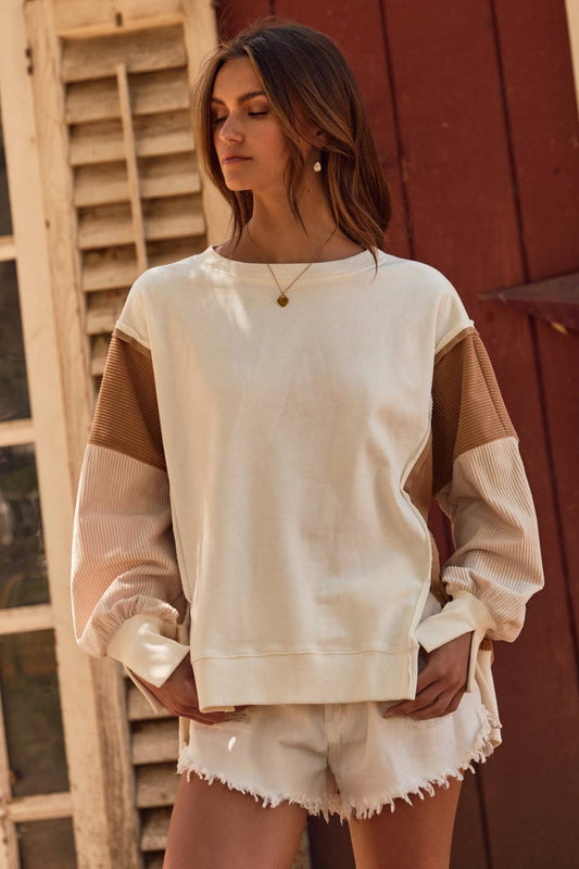 Color Block Oversized Pullover