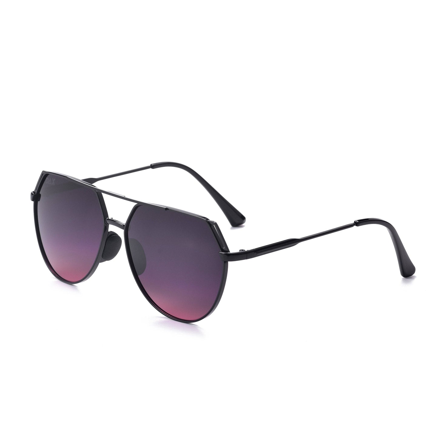 Ritz - Unisex Polarized Large Hair Friendly Aviator: Black Ombré