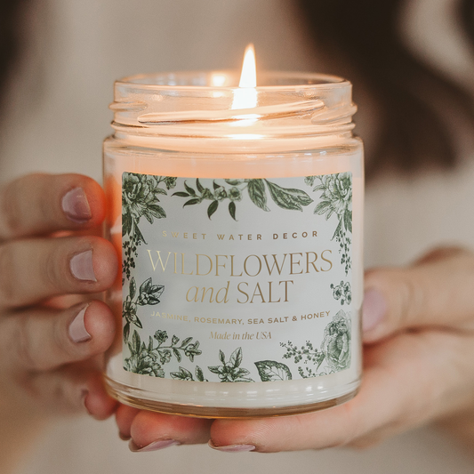 *NEW* Wildflowers and Salt 9 oz Soy Candle - Home Decor