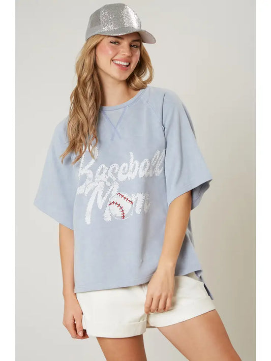 Baseball Mom Washed Tee