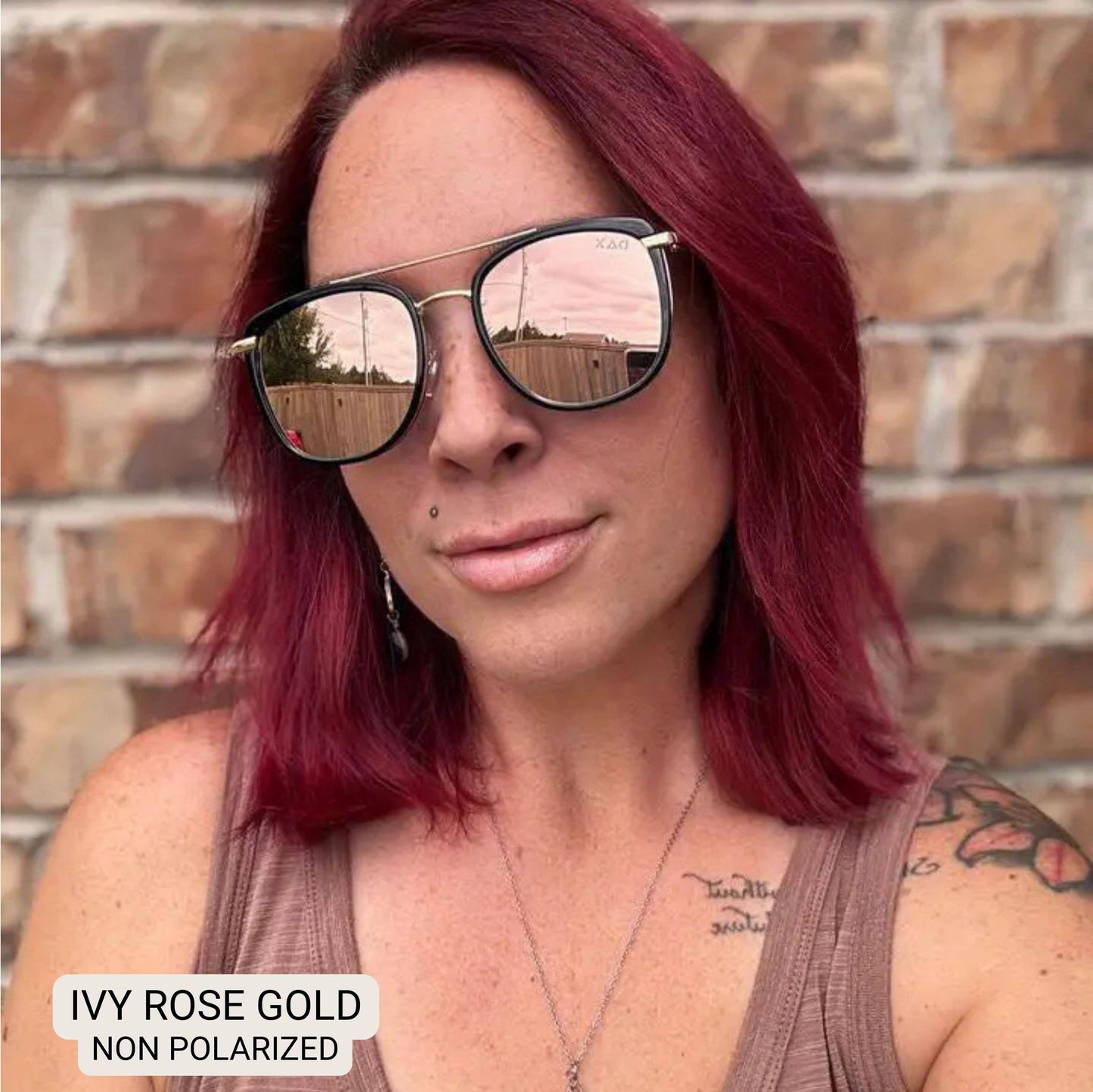 Ivy - Women's Oversized Square Sunglasses: GOLD