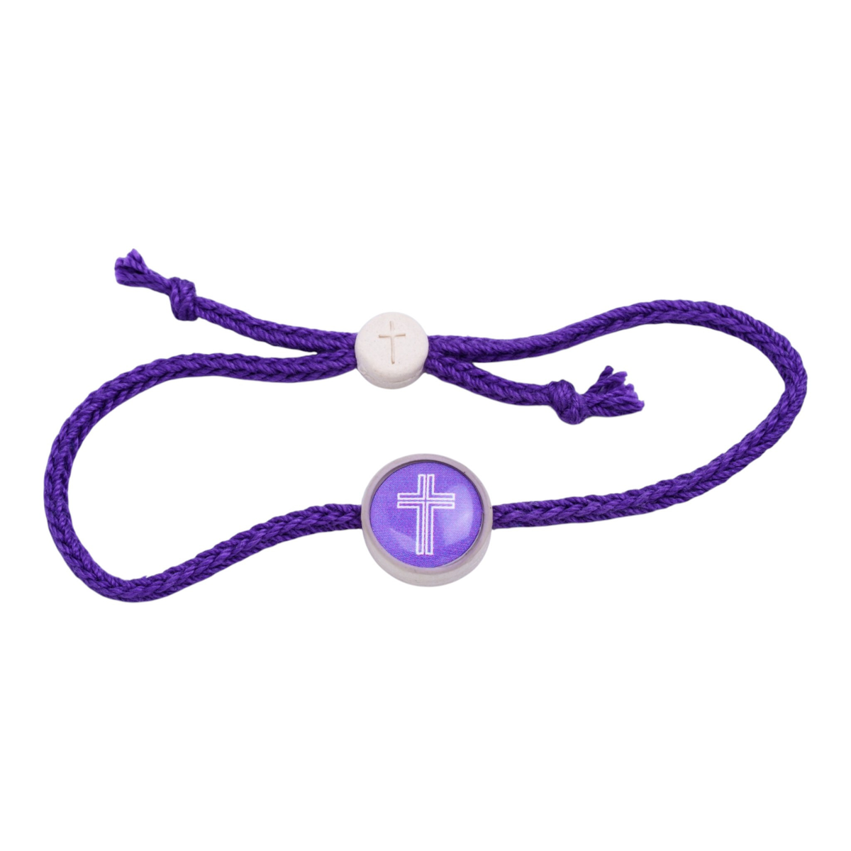 Tap To Pray® Survivor Series Braided Bracelet: Coral + Cross