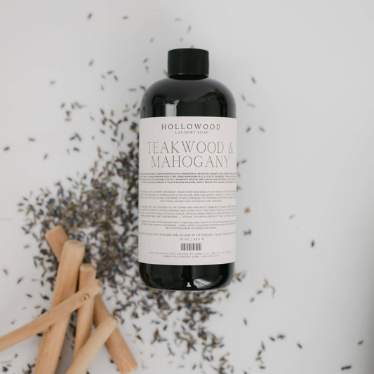 TEAKWOOD & MAHOGANY | LUXURY LIQUID LAUNDRY SOAP: 4 OZ