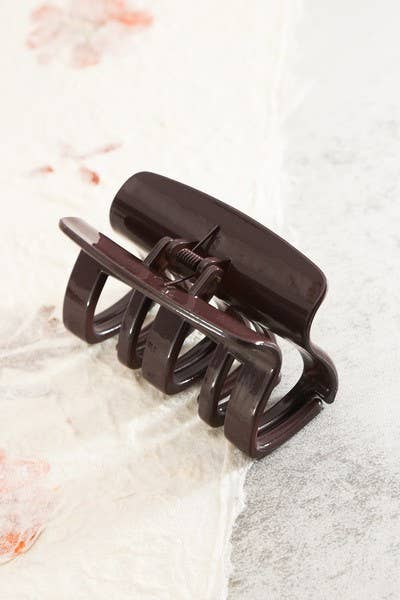 ELEVATED ACETATE HAIR CLAW CLIPS |Chocolate