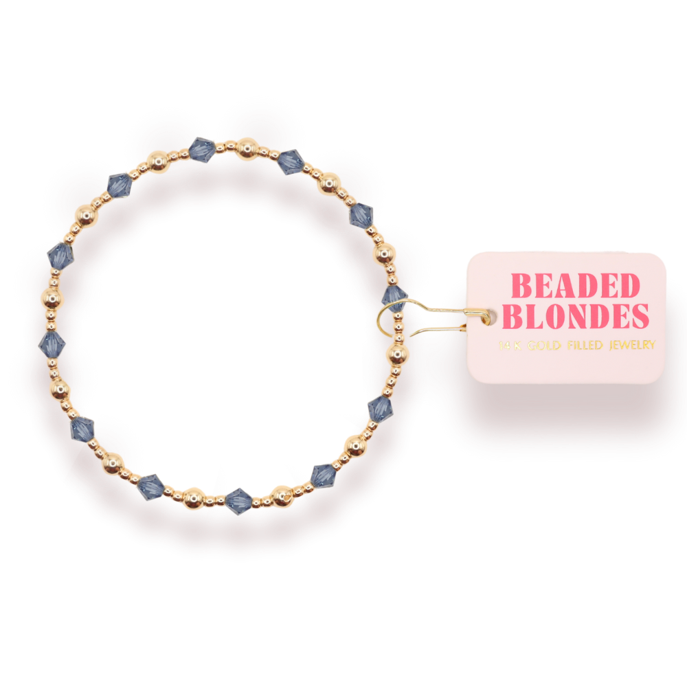 Ice Blue June Bracelet: Standard 6.75 inch