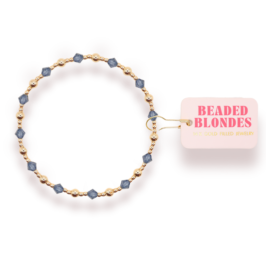 Ice Blue June Bracelet: Standard 6.75 inch