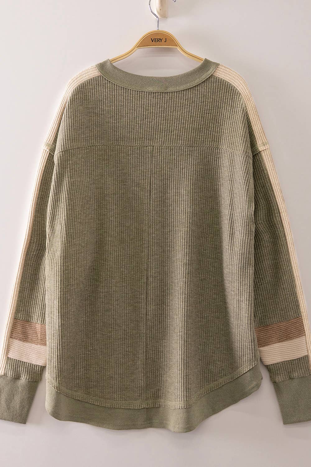 Women's Waffle Knit Pullover Sweater: SAGE