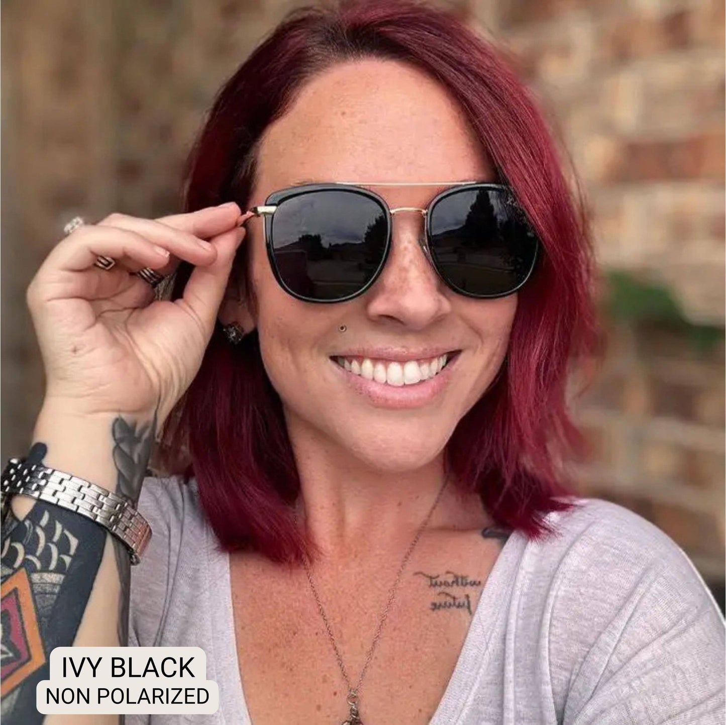 Ivy - Women's Oversized Square Sunglasses: GOLD